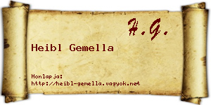 Heibl Gemella névjegykártya